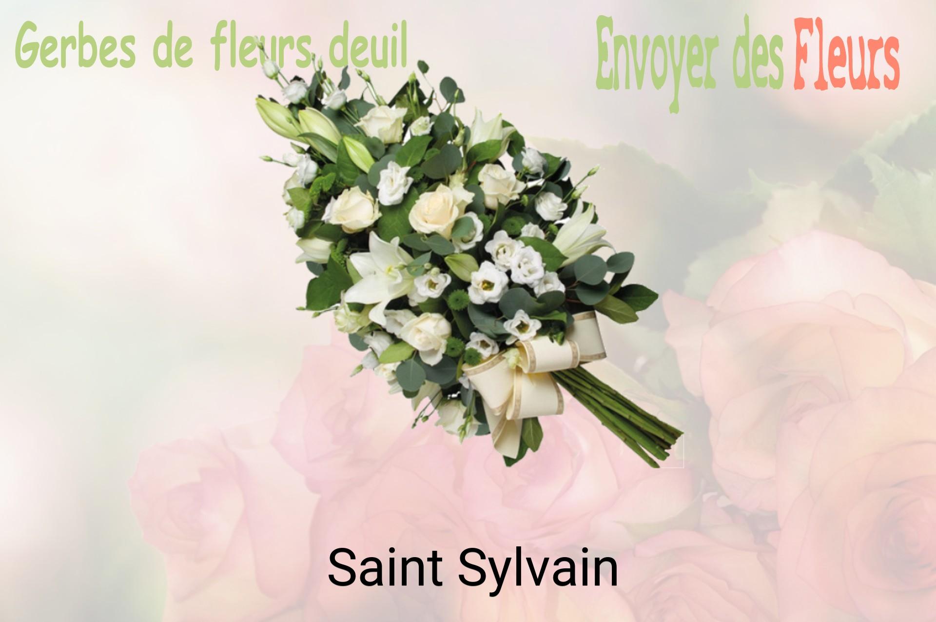 Gerbe de fleurs de deuil livrée à Saint-Sylvain